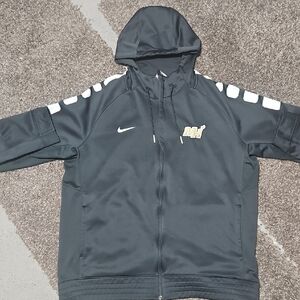 Nike Black and White Hooded Windbreaker